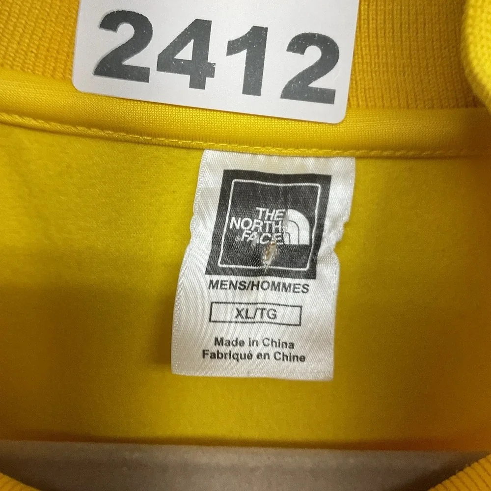 The North Face Track Jacket Mens XL Yellow Green‎ Stripe Full Zip Athleisure